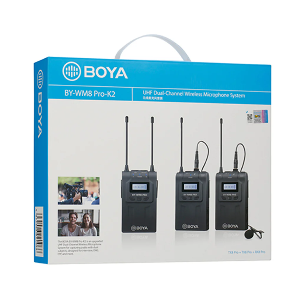 Boya BY-WM8 Pro-K2 - UHF Dual-Channel Wireless Microphone System - Image 5