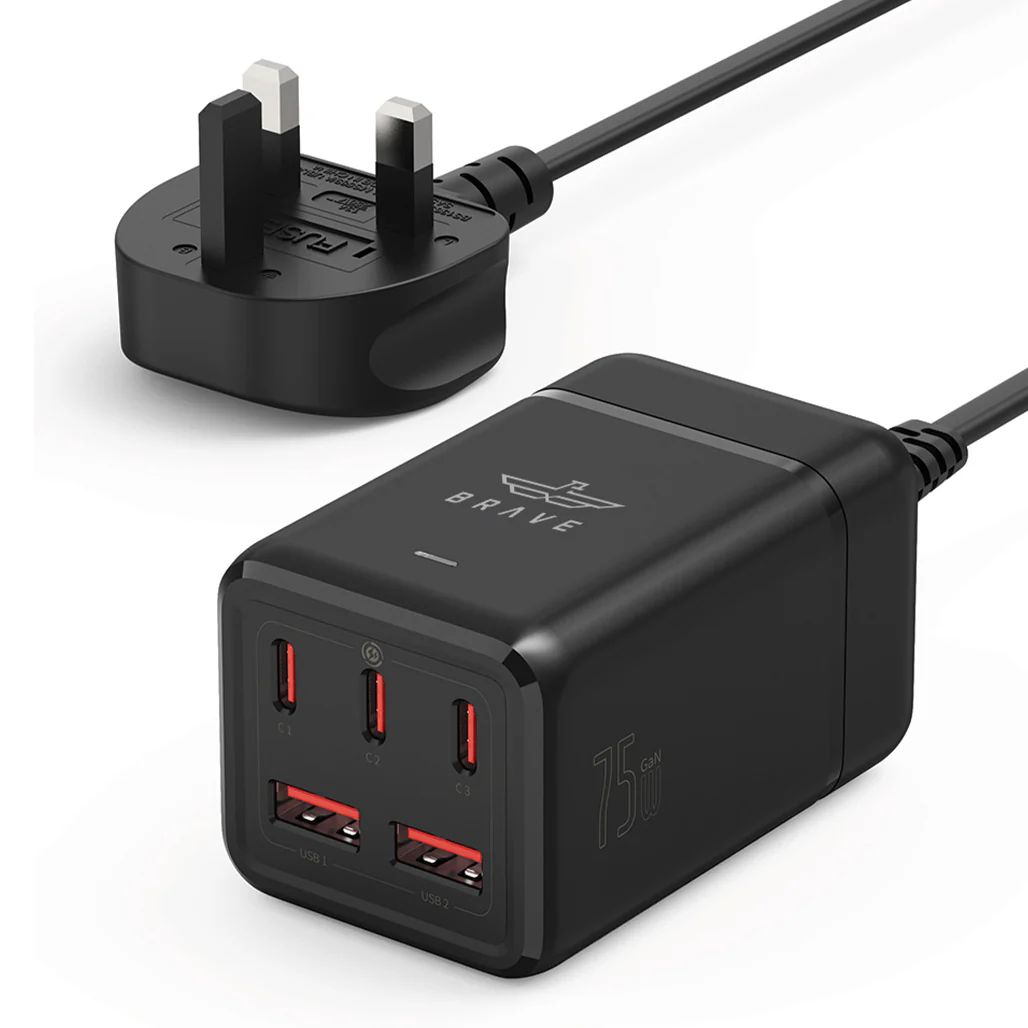 Brave 75W GaN 5-Port Fast Charger - BTC-32
