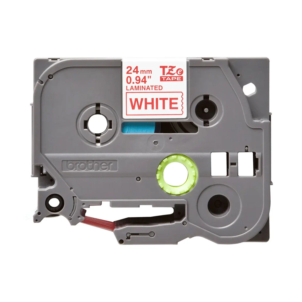 Brother TZe-252 Labelling Tape Cassette – Red on White, 24mm wide - Image 2