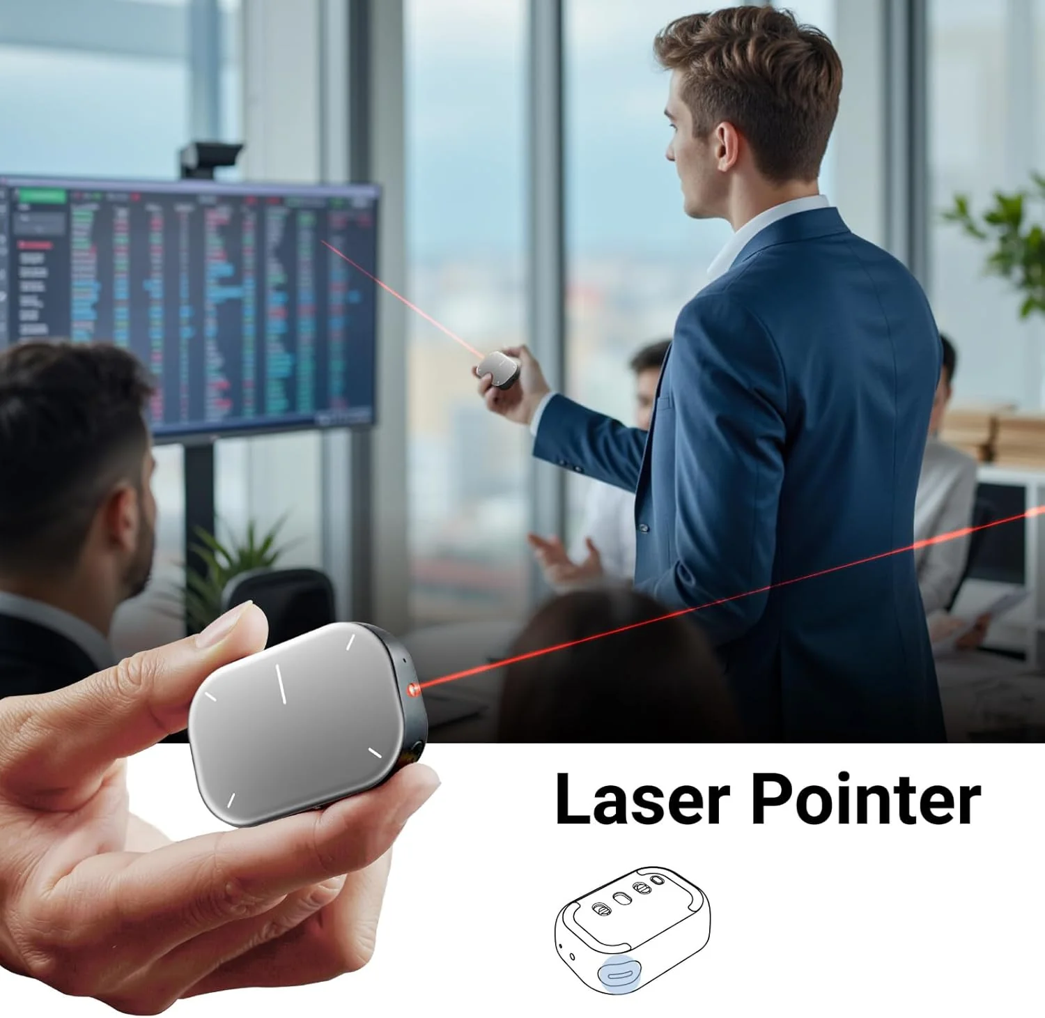 Cheerdots2 Bluetooth Detachable Air Mouse - Touchpad Mouse with Voice Recording and Laser Pointer - Image 10