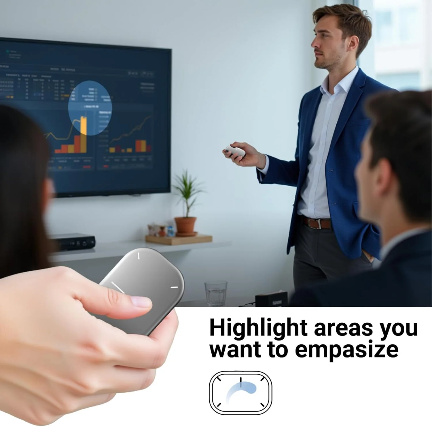 Cheerdots2 Bluetooth Detachable Air Mouse - Touchpad Mouse with Voice Recording and Laser Pointer - Image 11