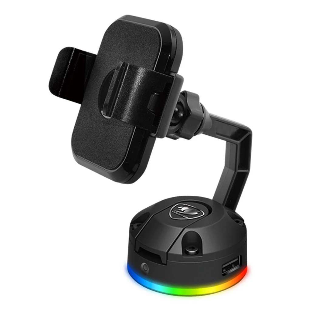 Cougar Bunker M - RGB Phone Stand with Wireless Charging and USB Hub - Adjustable, Stable, and Customizable RGB Lighting - Image 3