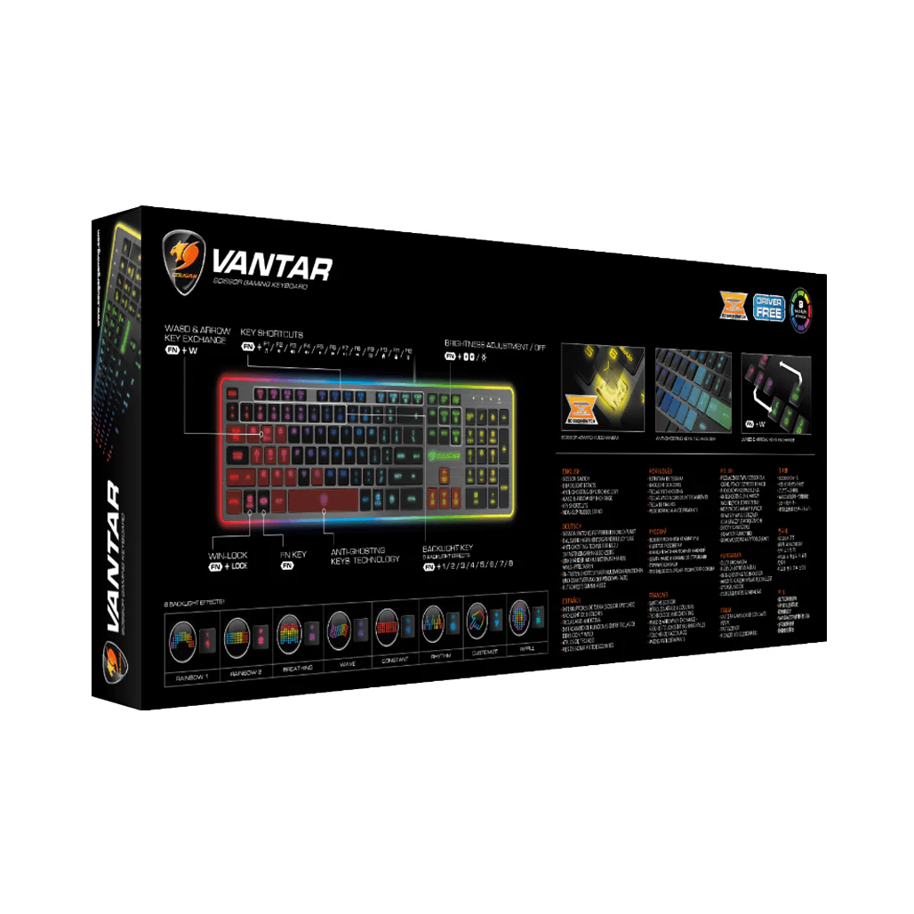 COUGAR VANTAR RGB Scissor Switch Gaming Keyboard - Image 9