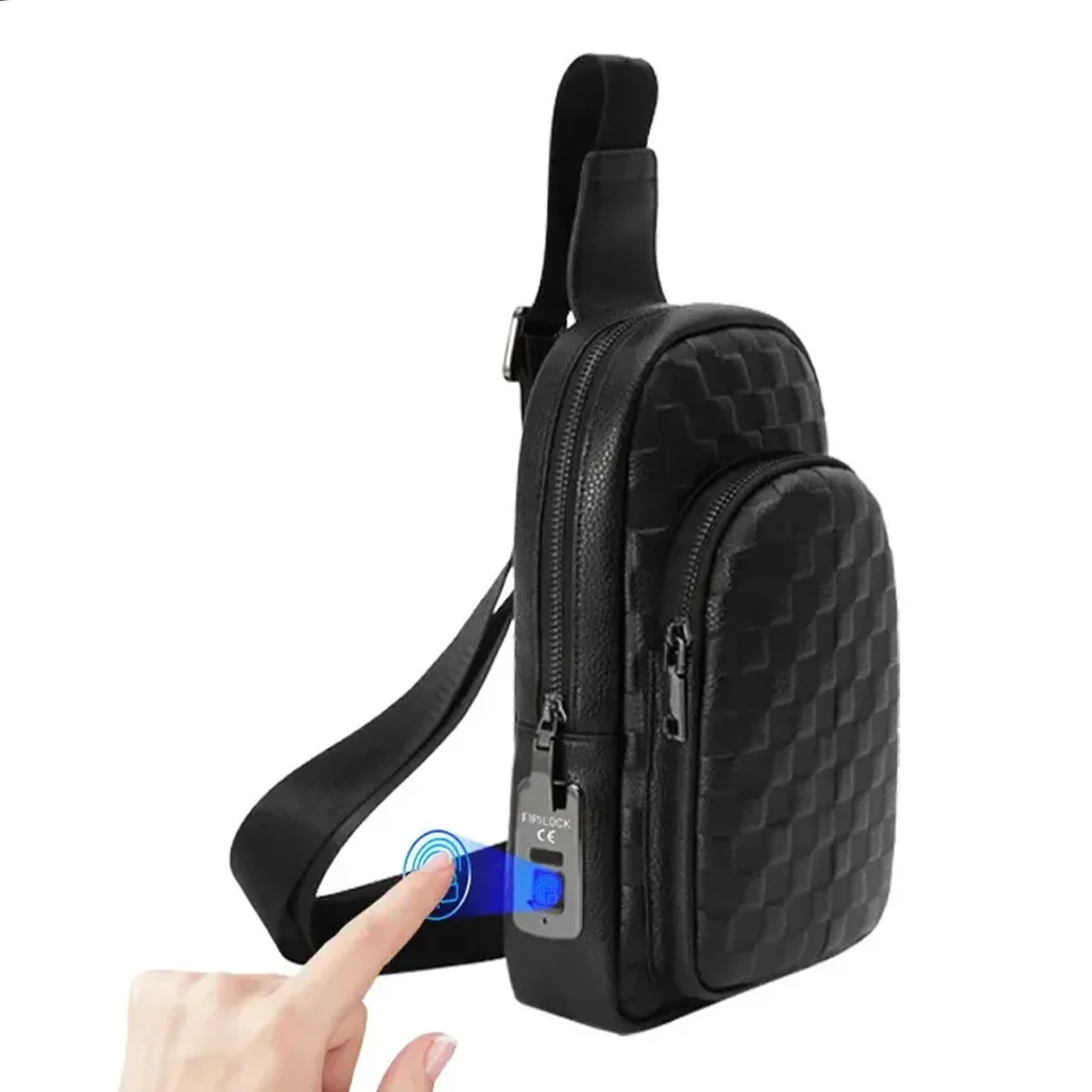 Crossbody Bag with Smart Fingerprint Lock - Image 7