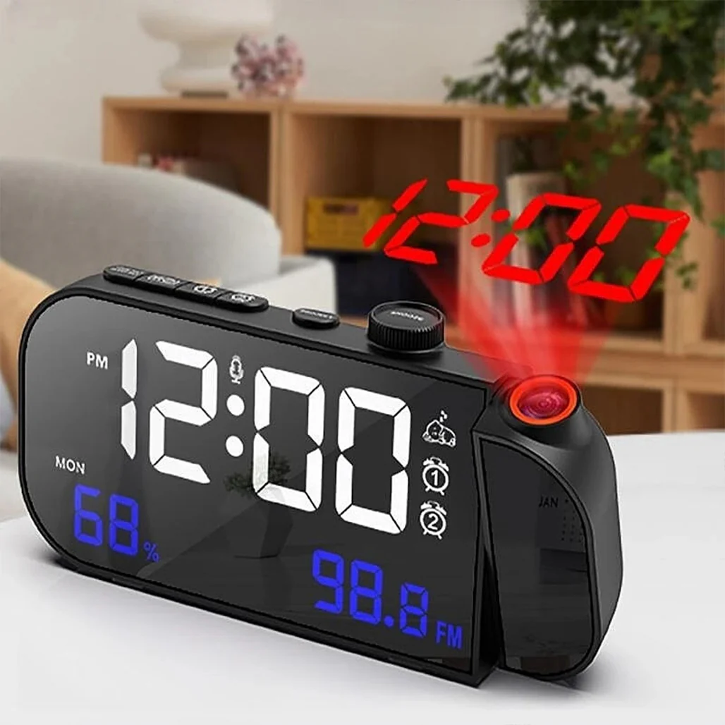 Digital Mirror Projection Alarm Clock - Image 5