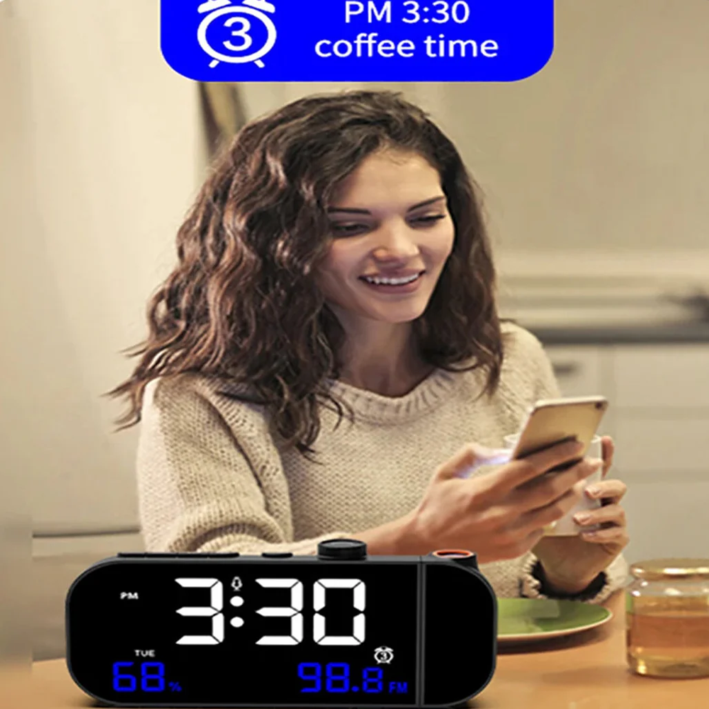 Digital Mirror Projection Alarm Clock - Image 6