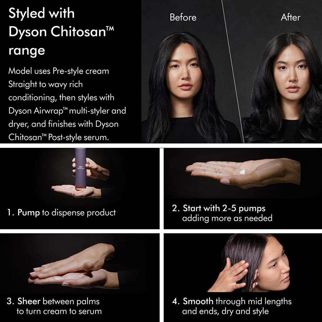 Dyson Chitosan Pre-style Cream - Straight to Wavy Rich Conditioning - 100ml - Image 2