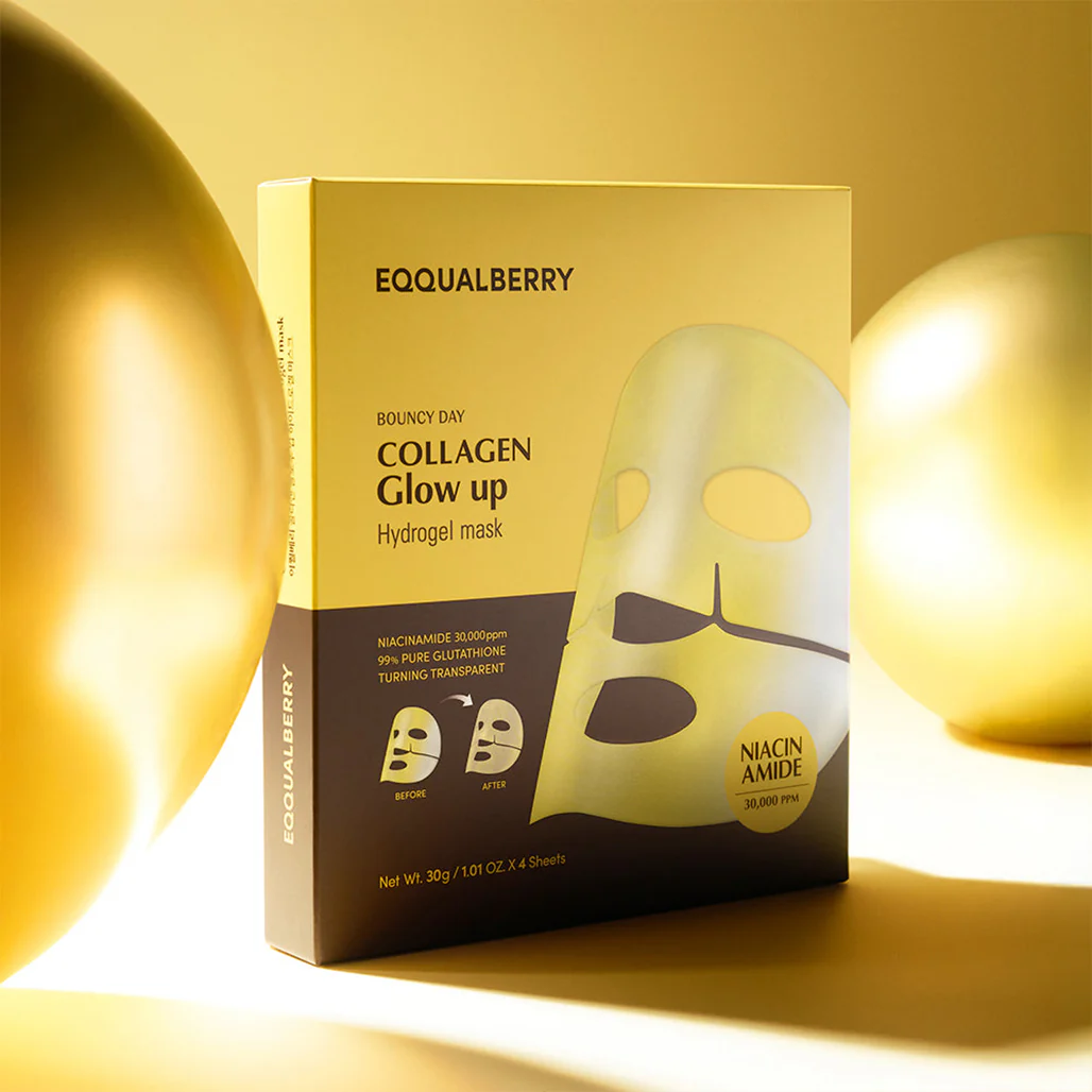 EQQUALBERRY Collagen Glow Up Hydrogel Mask - 4 Sheets - Image 6
