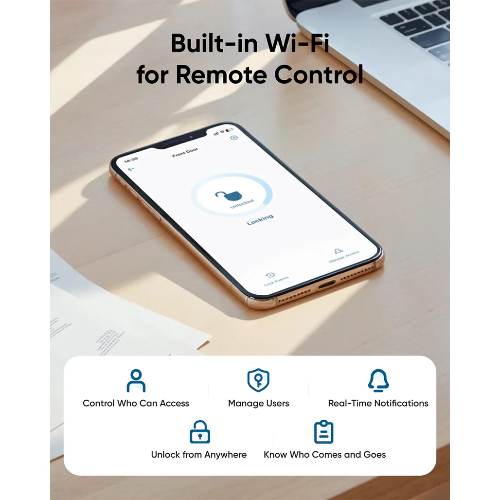 Eufy Smart Lock C33 – Wi-Fi Fingerprint Lever Lock - Image 5