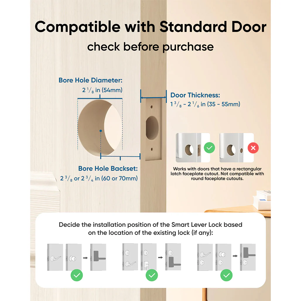 Eufy Smart Lock C33 – Wi-Fi Fingerprint Lever Lock - Image 7