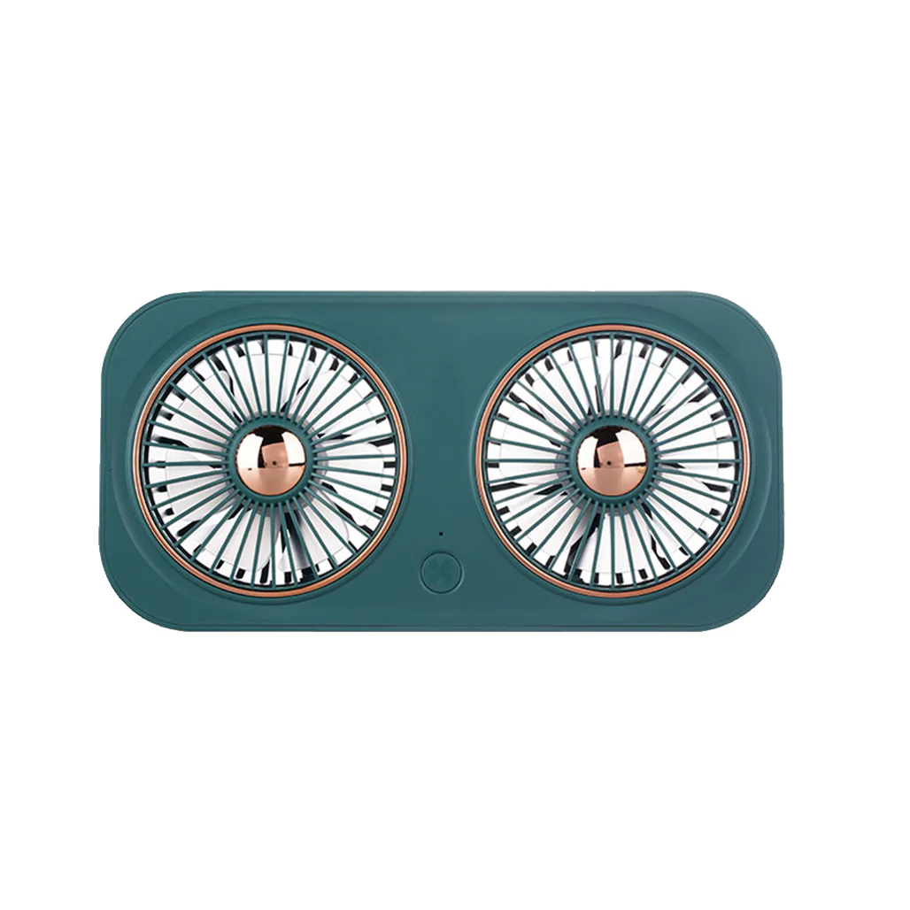 F006 Dual Motor Head Folding USB Cooling Fan - Adjustable 360-Degree Rotation with 3 Speeds - Image 3