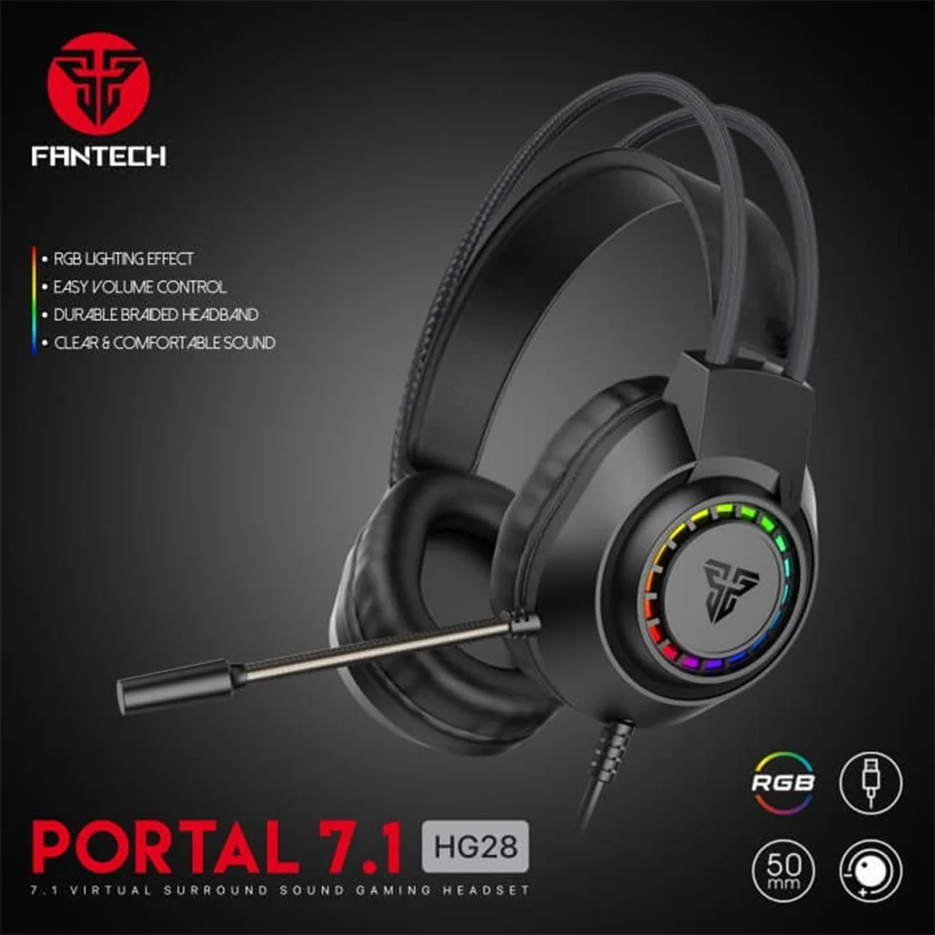 Fantech HG28 Portal 7.1 - Gaming Headset with RGB Lighting - Image 3