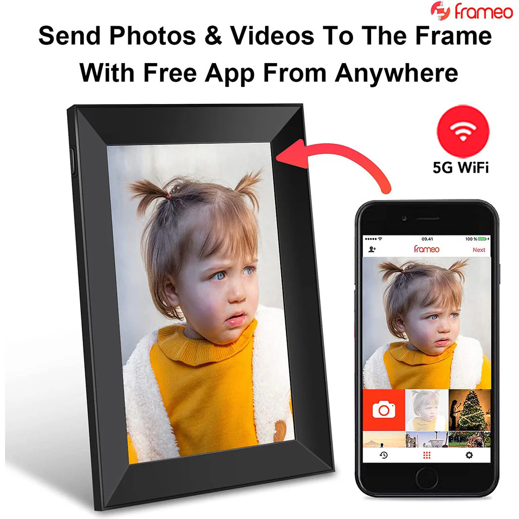 Feelcare Frameo 10.1-Inch Digital Photo Frame DPF1008 - Black - Image 3