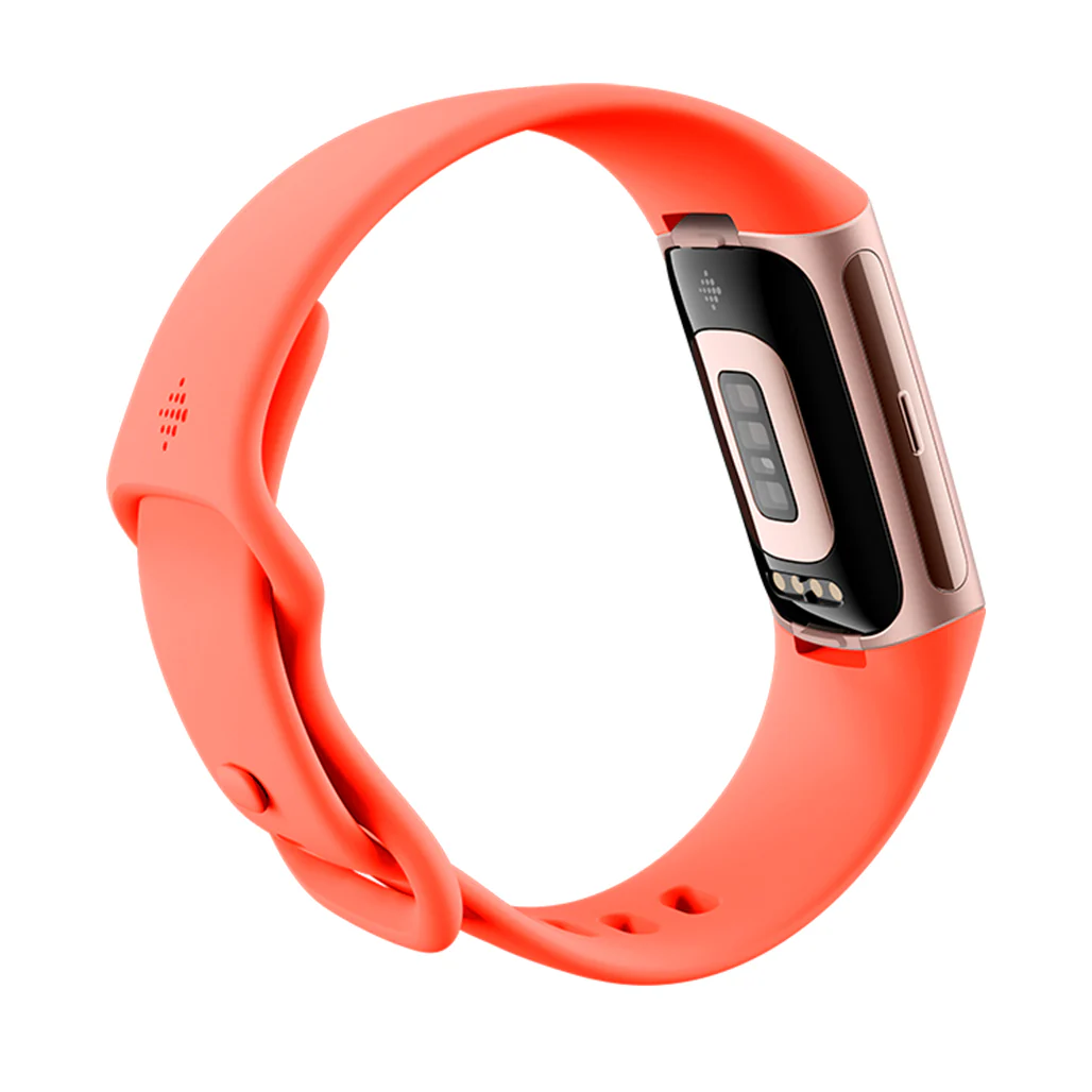 Fitbit Charge 6 - Premium Fitness Tracker - Coral/Champagne Gold Aluminum - Image 4