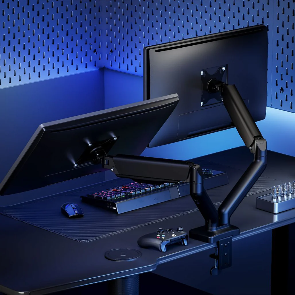 GamerTek Pivot Core Single/Dual Monitor Arm – Black - Image 28