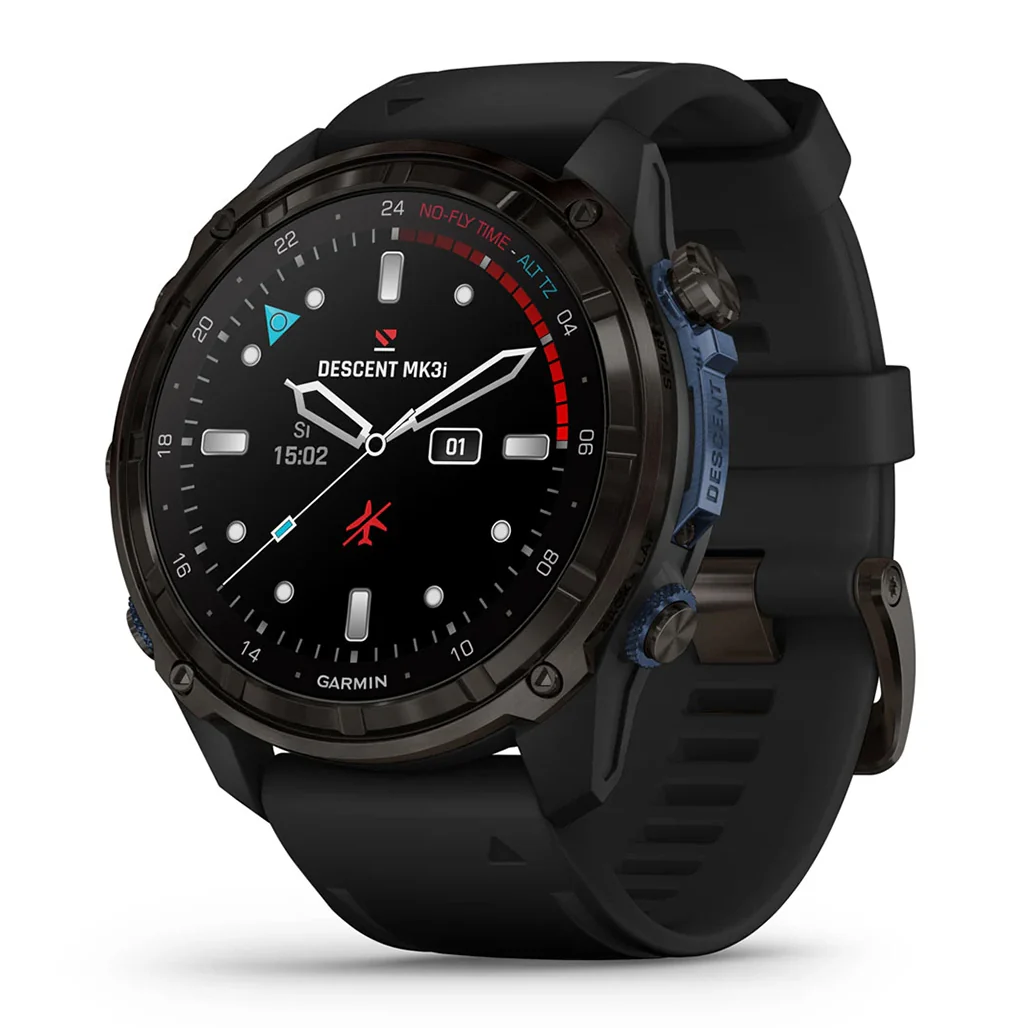Garmin Descent™ Mk3i - Carbon grey DLC titanium with black silicone band | 010-02752-11