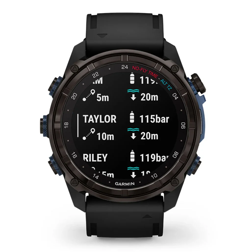 Garmin Descent™ Mk3i - Carbon grey DLC titanium with black silicone band | 010-02752-11 - Image 4
