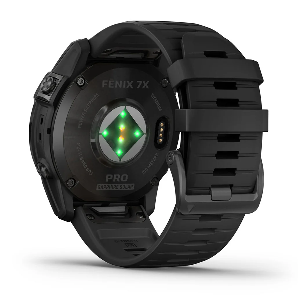 Garmin Fēnix® 7X Pro Sapphire Solar Edition - Titanium with Fog Gray/Ember Orange Band - Image 5