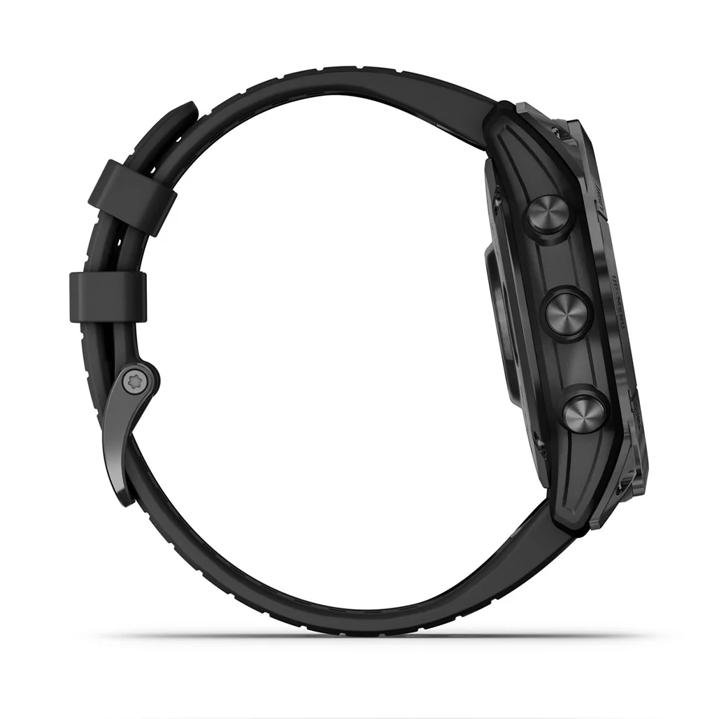 Garmin Fēnix® 7X Pro Sapphire Solar Edition - Titanium with Fog Gray/Ember Orange Band - Image 6