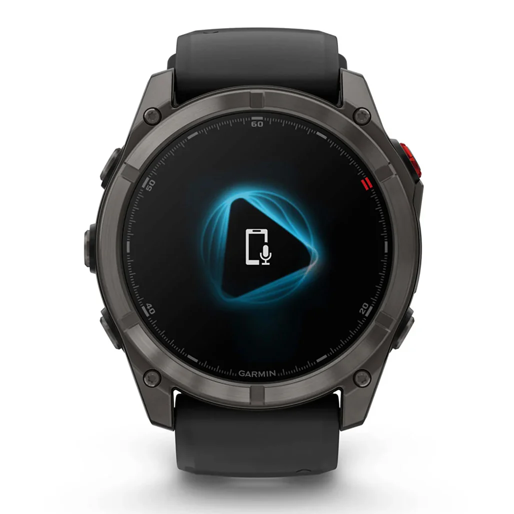 Garmin fēnix® 8 Pro – 51 mm, Amoled - Sapphire, Carbon Gray DLC Titanium with Black/Pebble Gray Silicone Band - Image 8