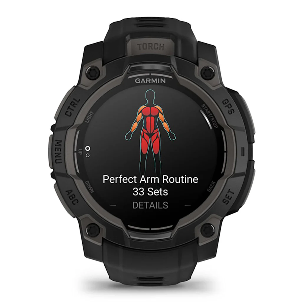 Garmin Instinct 3 45mm AMOLED - Black with Black Band - Image 3