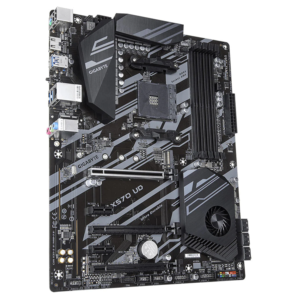 Gigabyte X570 UD (rev. 1.0) AM4 Motherboard - Reliable ATX Board for AMD Ryzen™ 5000/4000 Series with PCIe 4.0 and DDR4 Support - Image 3