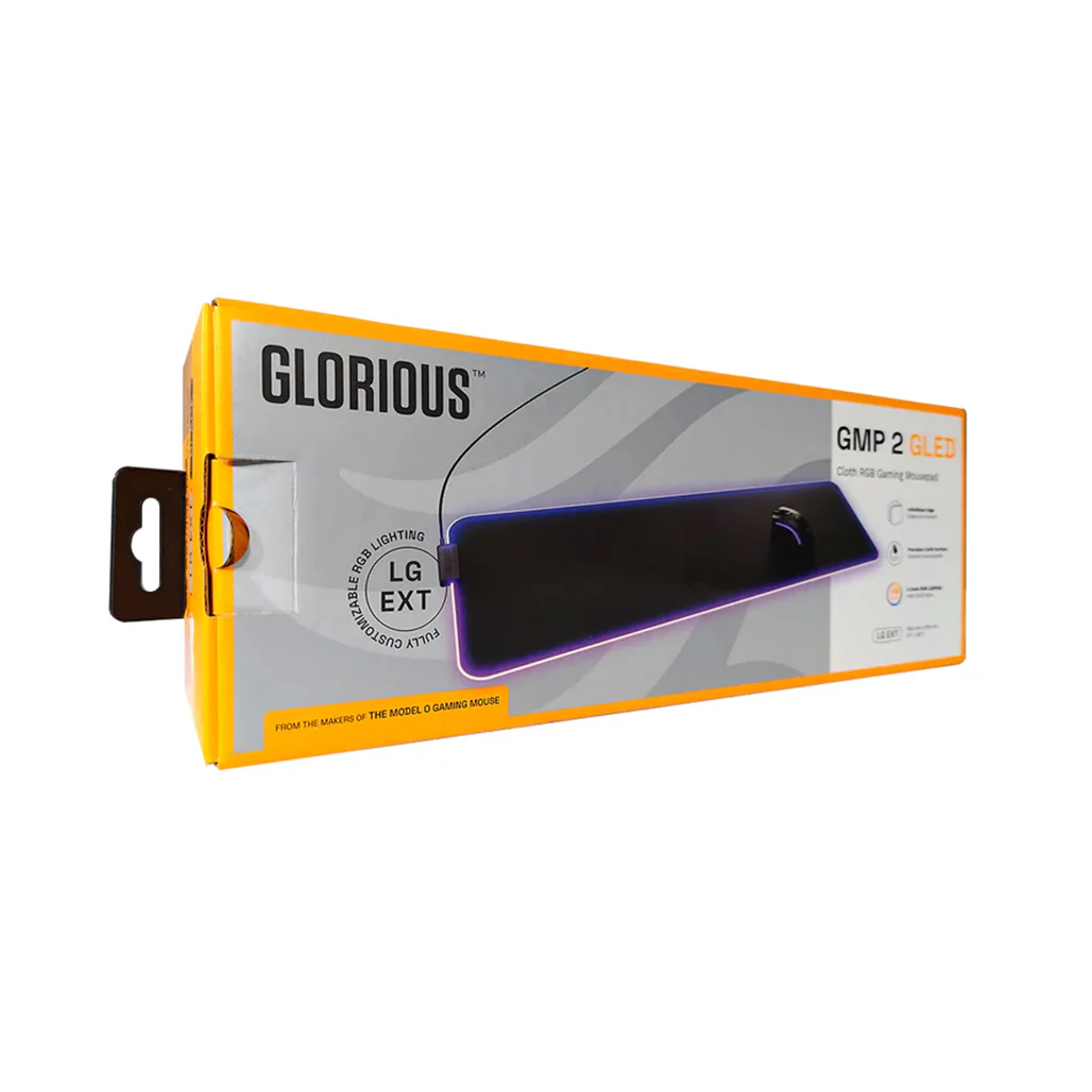 Glorious GMP 2 GLED RGB 3XL Gaming Mousepad – Black | with Custom RGB Lighting - Image 3