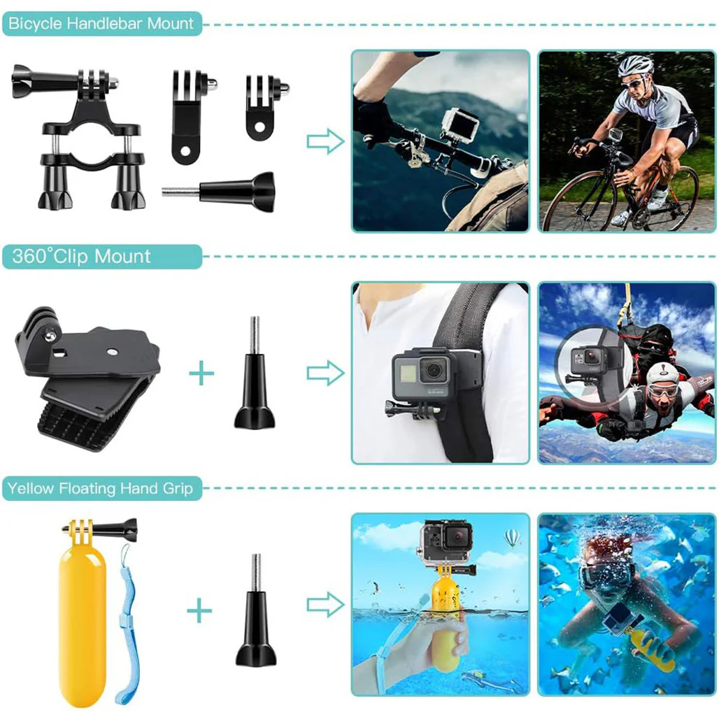 GoPro 48-in-1 Accessories Kit: Ultimate Bundle for Action Camera Enthusiasts - Image 3