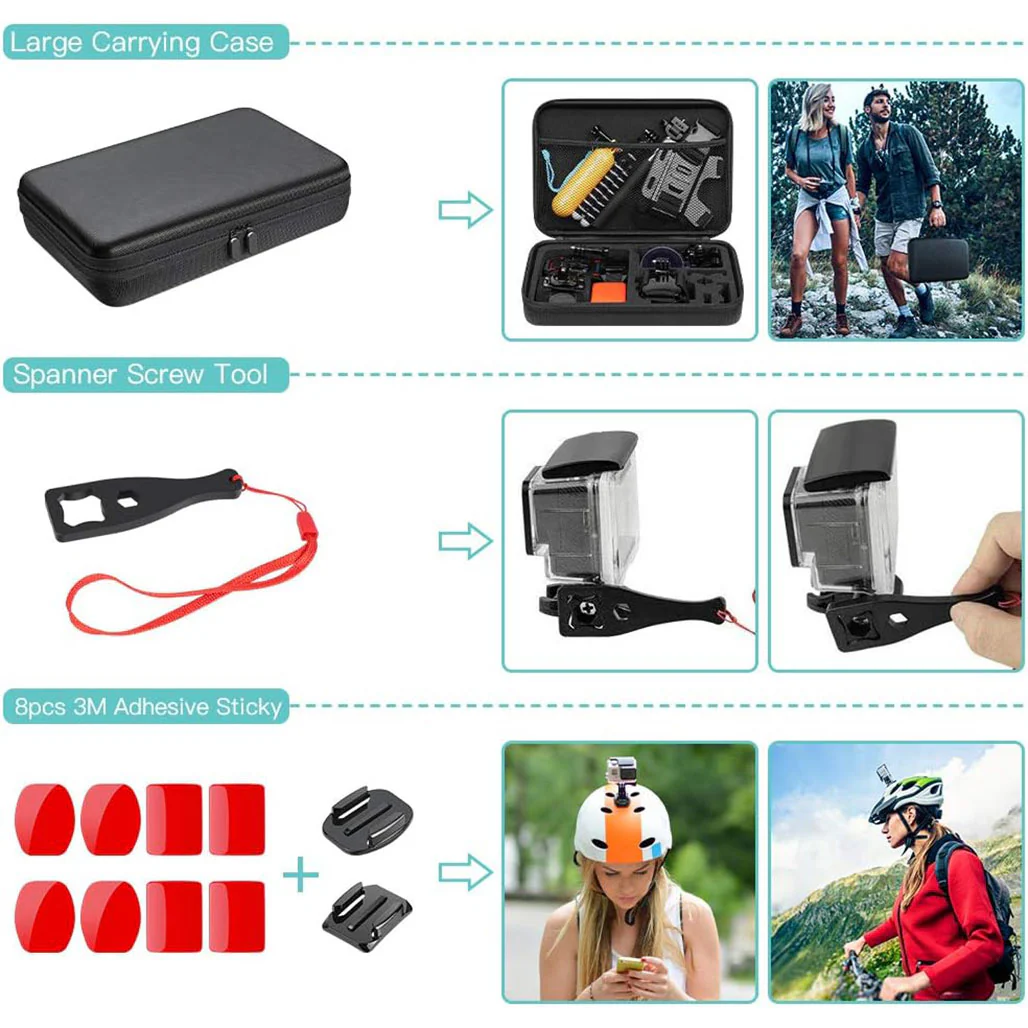 GoPro 48-in-1 Accessories Kit: Ultimate Bundle for Action Camera Enthusiasts - Image 5