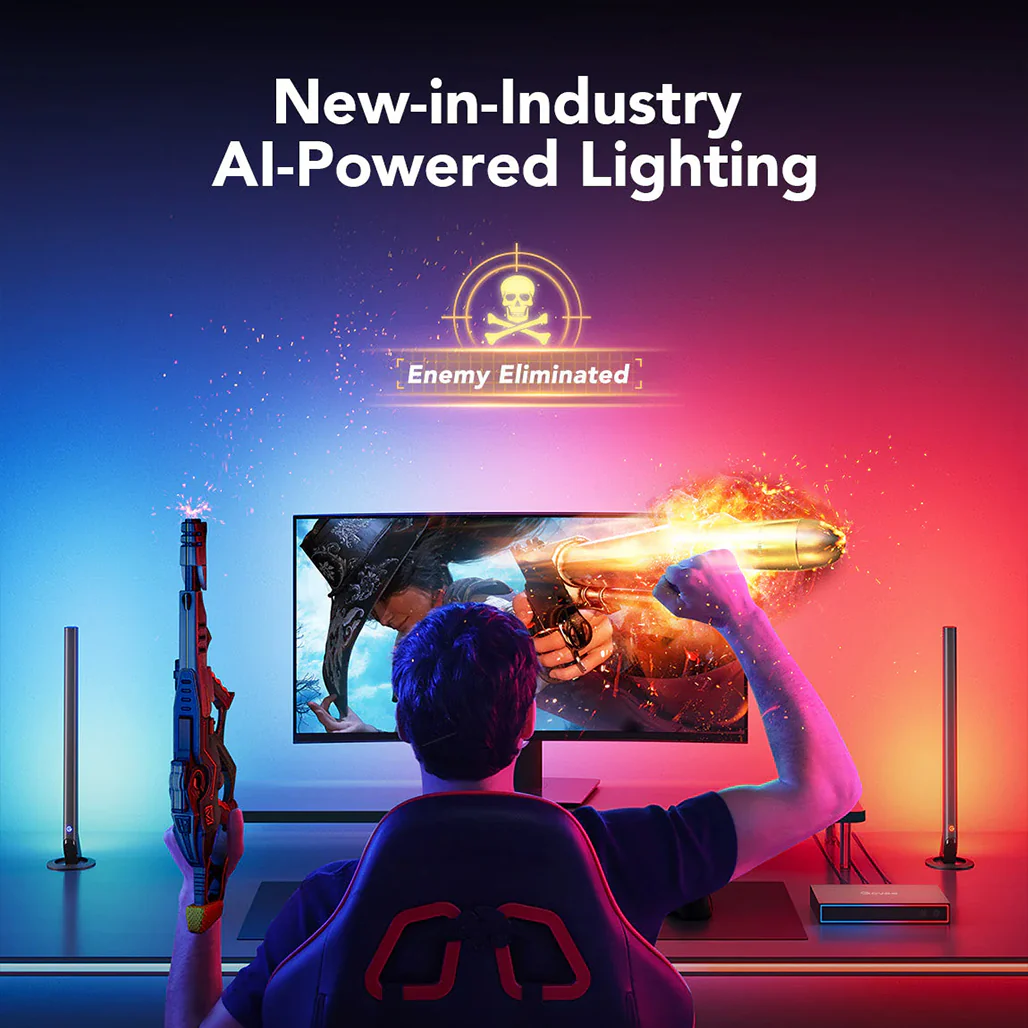Govee AI Gaming Sync Box Kit – HDMI 2.0 Lighting Sync for 4K, 240Hz, Dolby Vision & Real-Time RGB Effects - Image 2