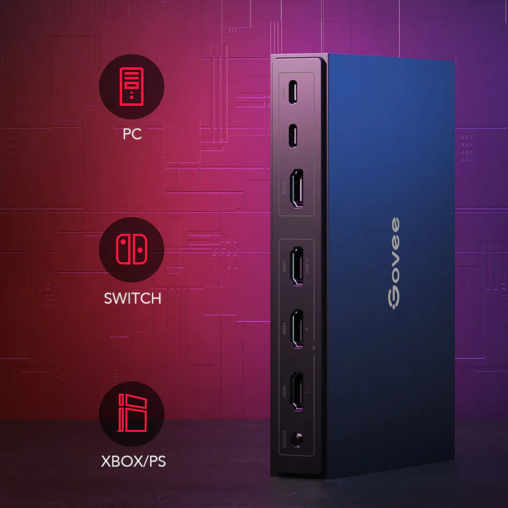 Govee AI Gaming Sync Box Kit – HDMI 2.0 Lighting Sync for 4K, 240Hz, Dolby Vision & Real-Time RGB Effects - Image 6