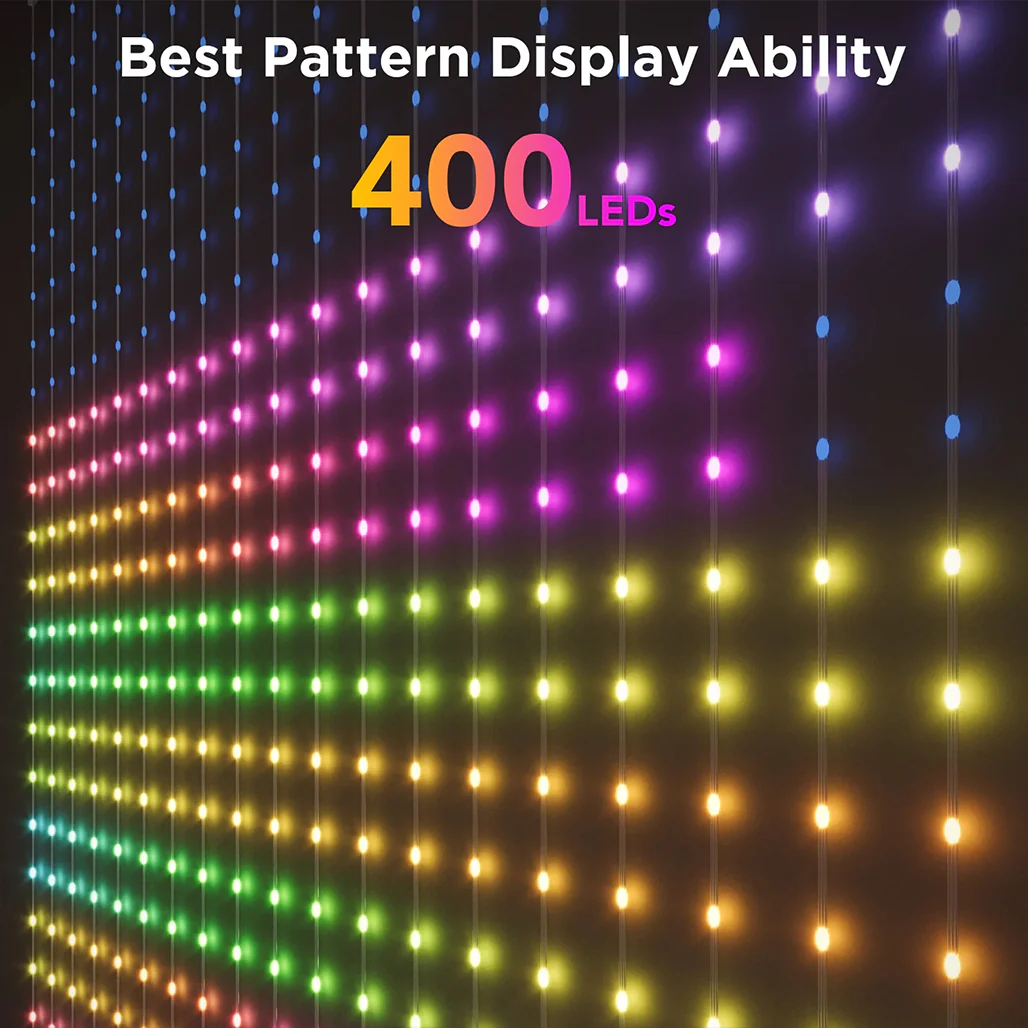 Govee Curtain Light Netflix Edition (1.5m x 1.5m) – Smart RGBIC LED Curtain Lights with Wi-Fi & Bluetooth - Image 4