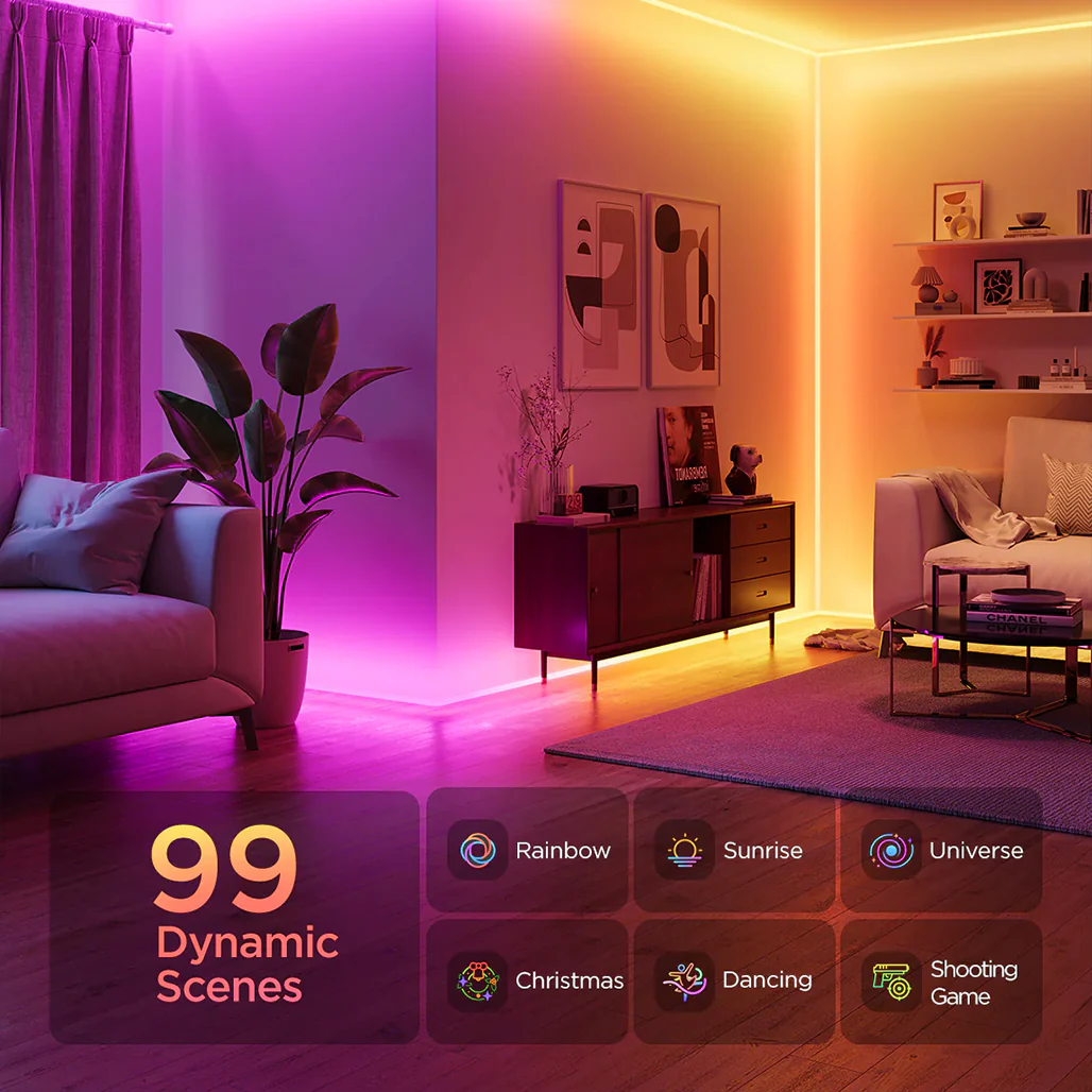 Govee Neon Rope Lights for Wall Lining – 5m | Smart LED Ambient Lighting - Image 8