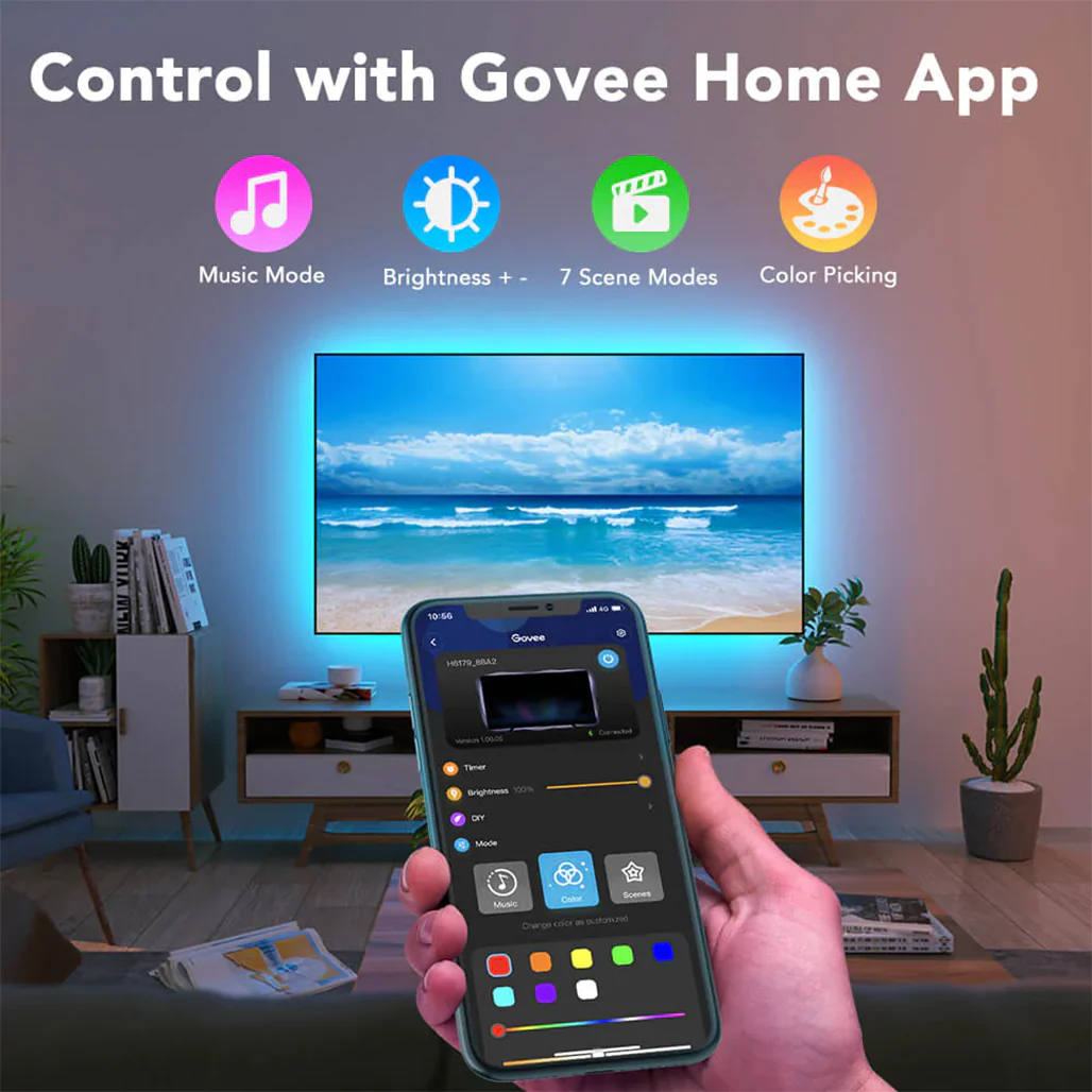 Govee RGB Bluetooth LED Backlight For TVs 46-60" | H6179 - Image 5