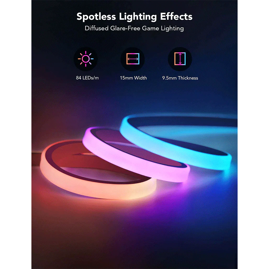 Govee RGBIC LED Neon Rope Lights for Desks - 3 meters | H61C32D1 - Image 4