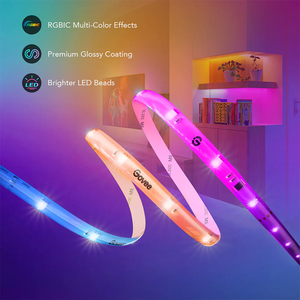 Govee RGBIC LED Strip Lights With Protective Coating (1*5m Roll) | H619A - Image 3