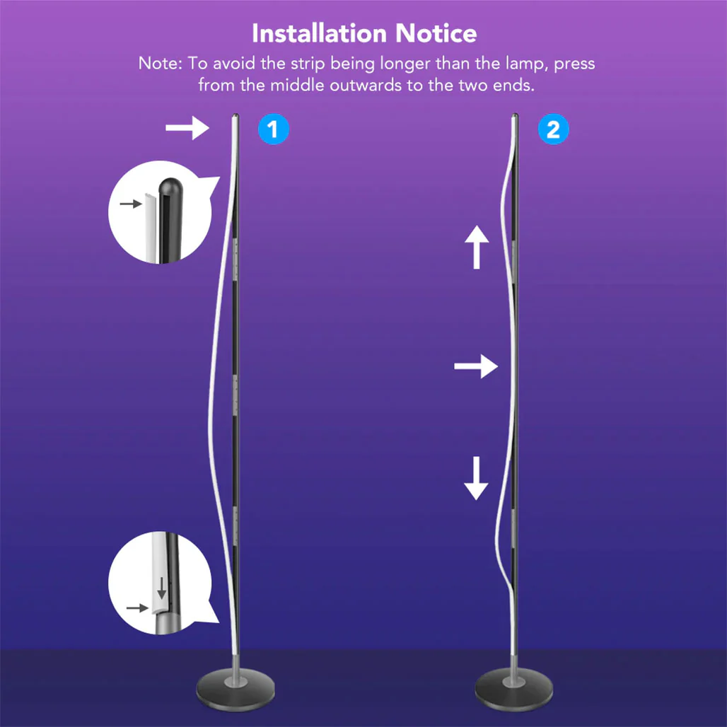 Govee RGBICW Smart Corner Floor Lamp | H6076112 - Image 9