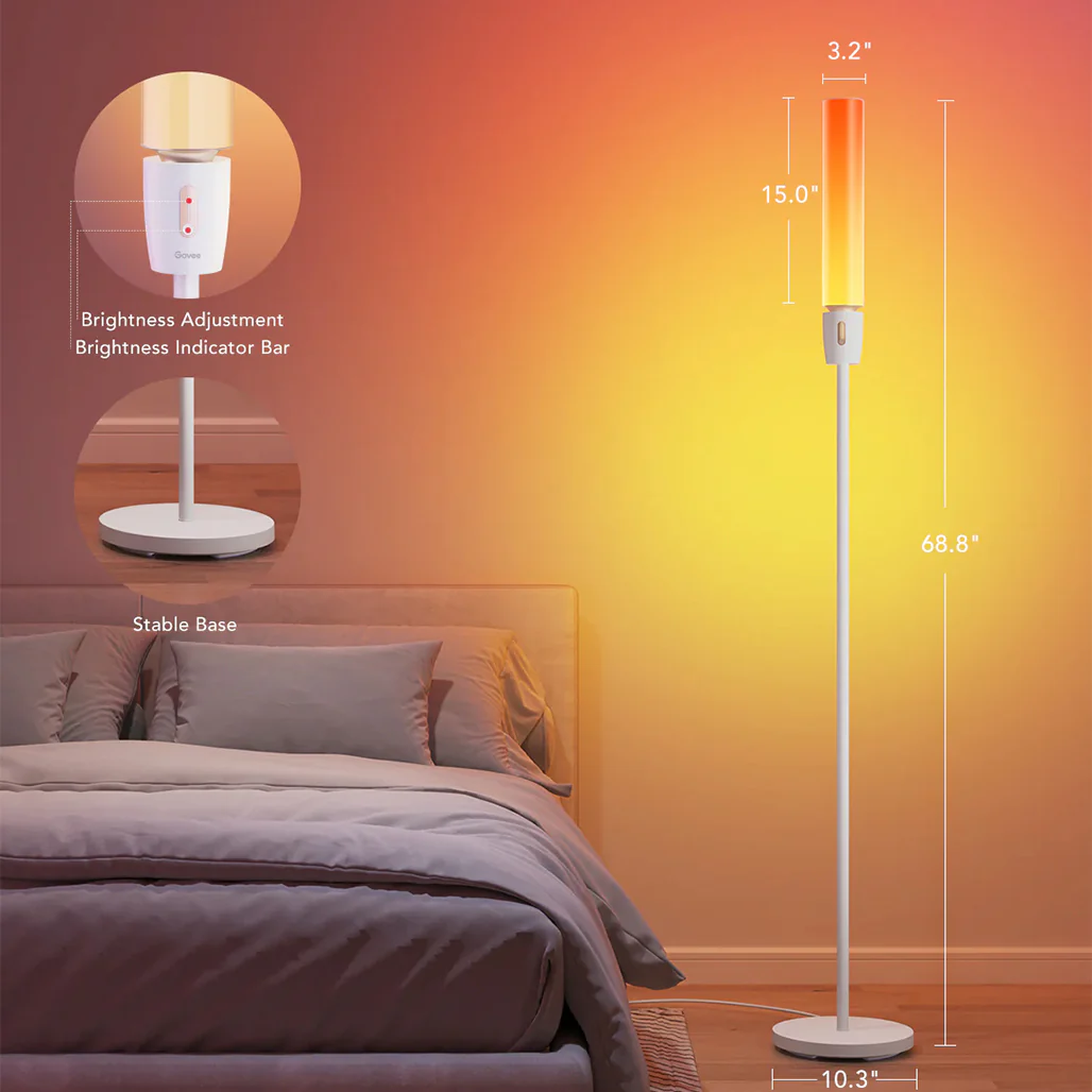 Govee RGBICWW Cylinder Floor Lamp - H6078 - Image 6