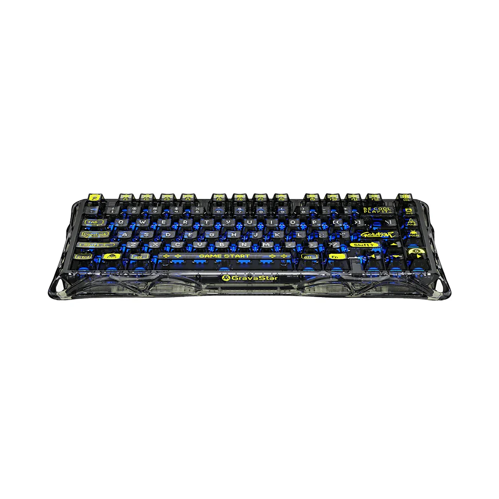 GravaStar Mercury K1 Lite Transparent Black 75% Mechanical Gaming Keyboard - Linear Switches - Image 2