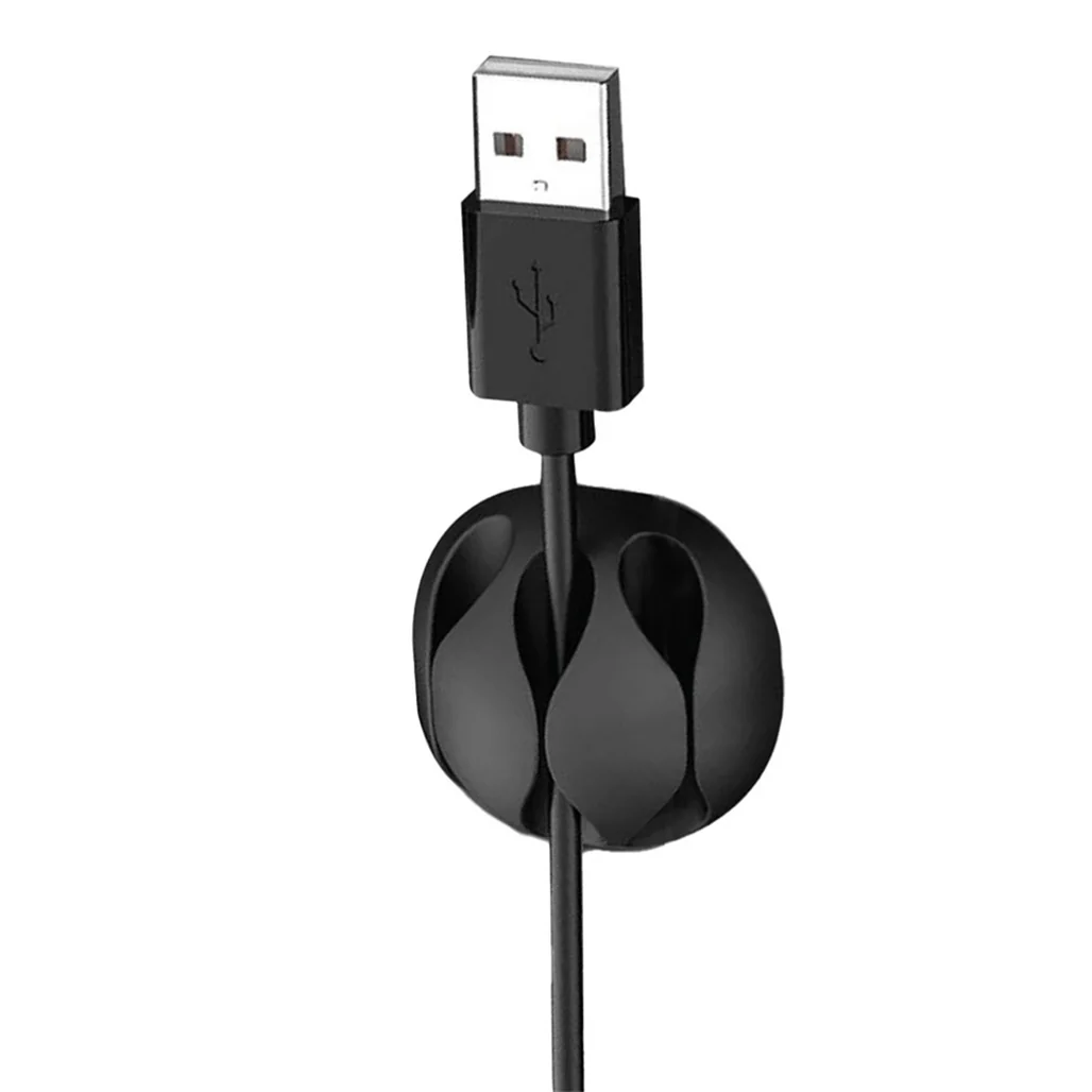 Green Lion 10-in-1 Cable Organizer – Black | Tidy & Durable Desk Solution
