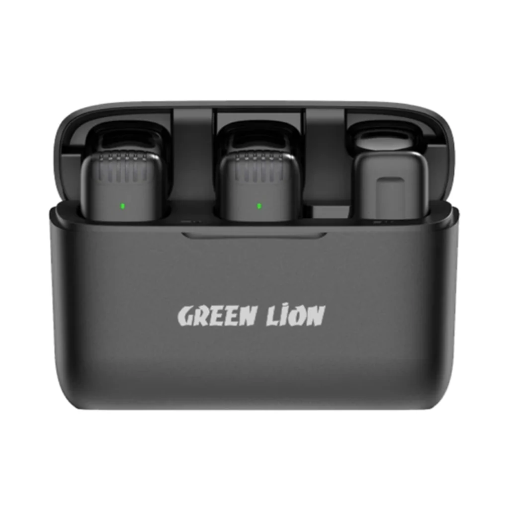 Green Lion 2-in-1 Wireless Microphone with Type-C Connector - Black