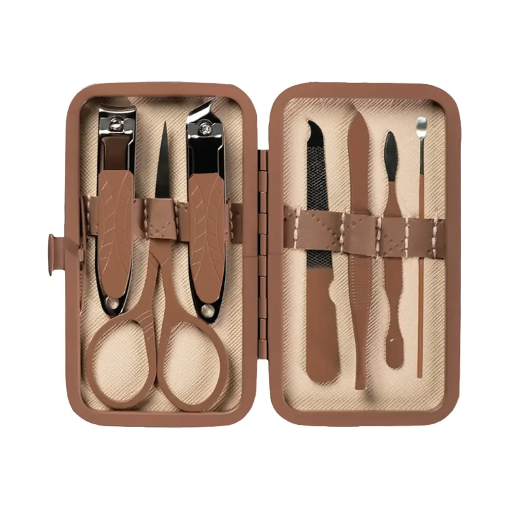Green Lion 7 in 1 Manicure Kit - Brown