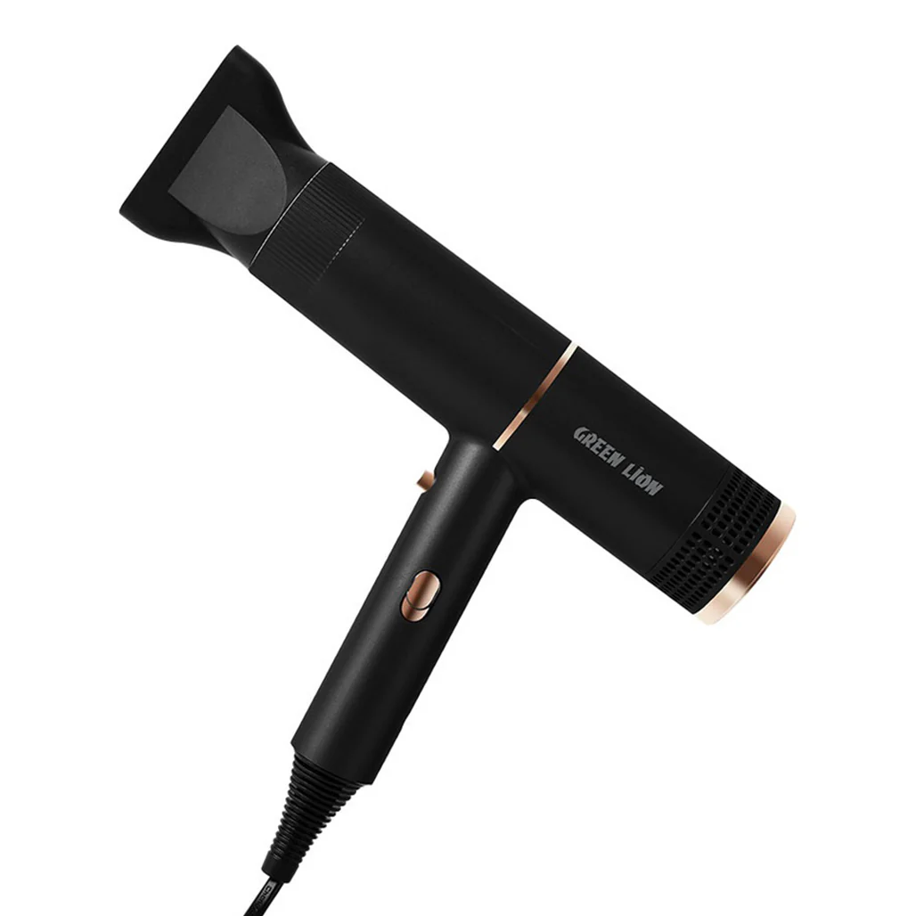 Green Lion Bristol Hair Dryer with Cool Shot & Concentrator – Black, 1400W, Travel-Friendly