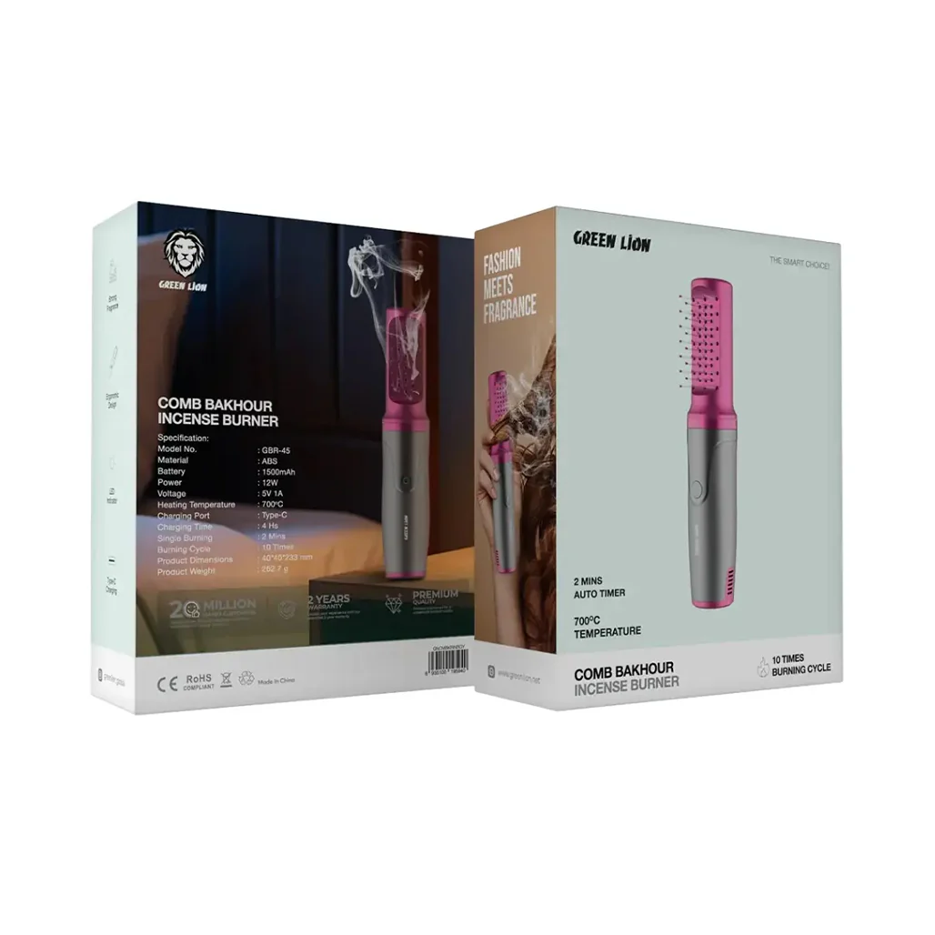 Green Lion Comb Bakhour Incense Burner – Portable and Eco-Friendly Aroma Diffuser - Image 2