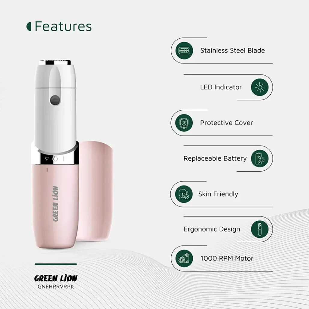 Green Lion Facial Hair Remover - Pink - Image 6
