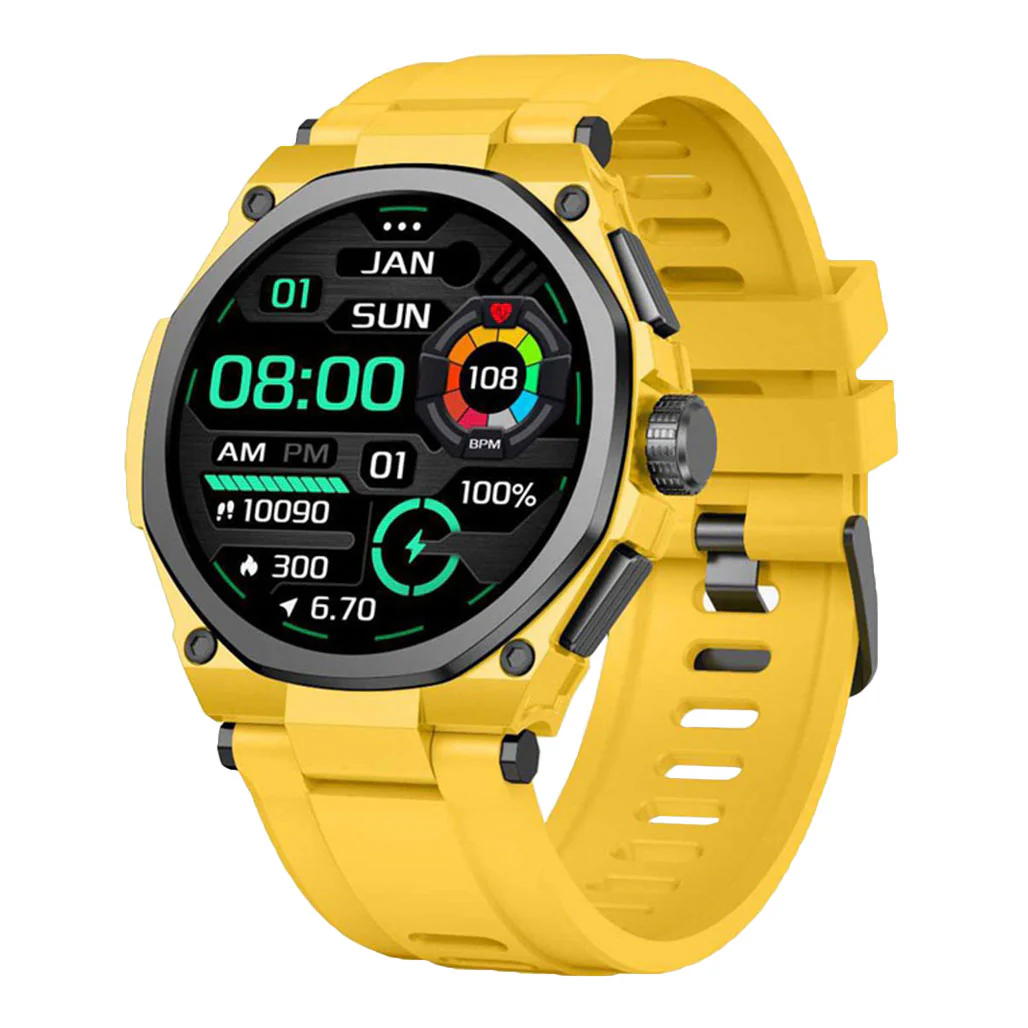 Green Lion GNGRNDSWBKYL Grand Smart Watch - Yellow