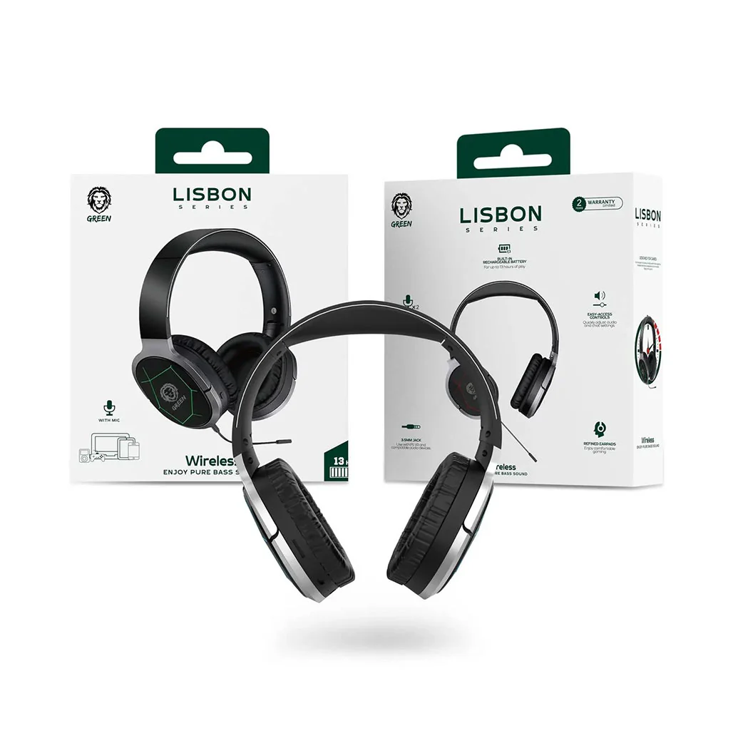 Green Lion GNHDPHT10 Lisbon Series Wireless On-Ear Headphones with Mic - Image 4