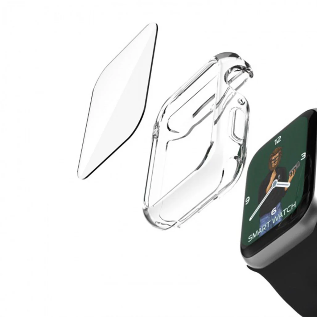 Green Lion Guard Plus PC Case for Apple Watch 41mm - Clear