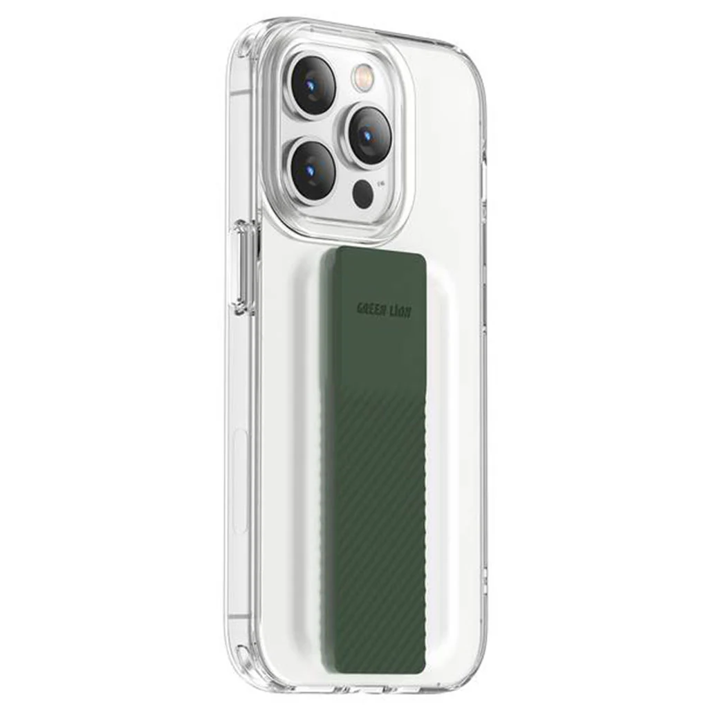 Green Lion London Slim Hybrid Case with Elastic Grip Band for iPhone 14 - Image 3