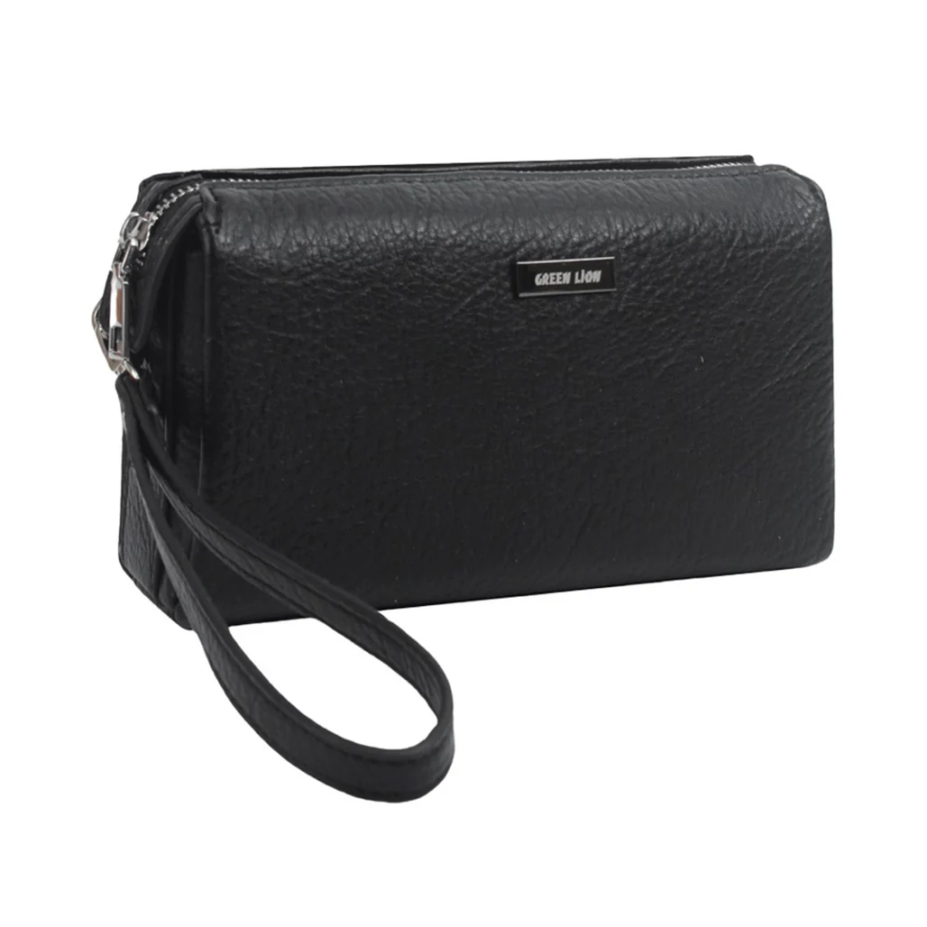 Green Lion Marly Clutch Bag: Stylish PU Leather Travel Accessory with Multi Pocket Storage